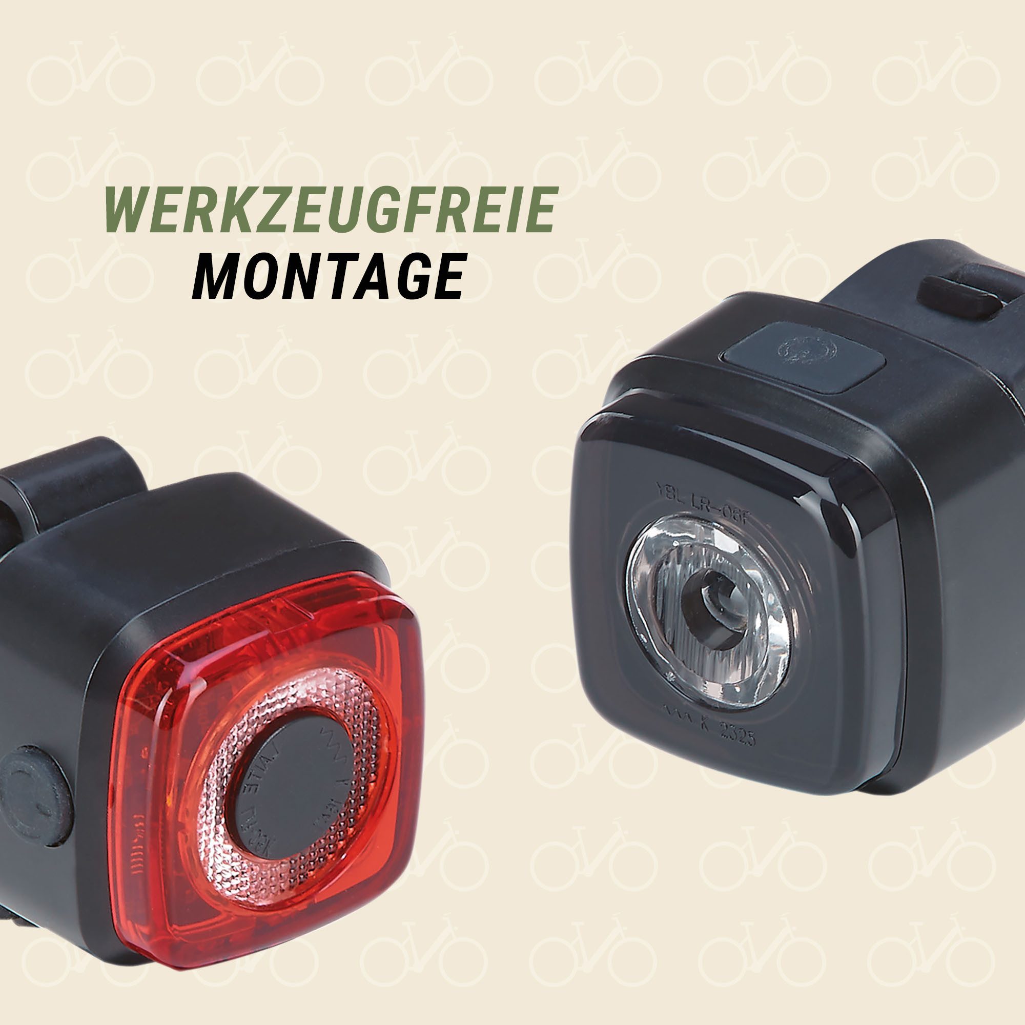 Prophete Fahrradbeleuchtung LED Akku Beleuchtungs-Set