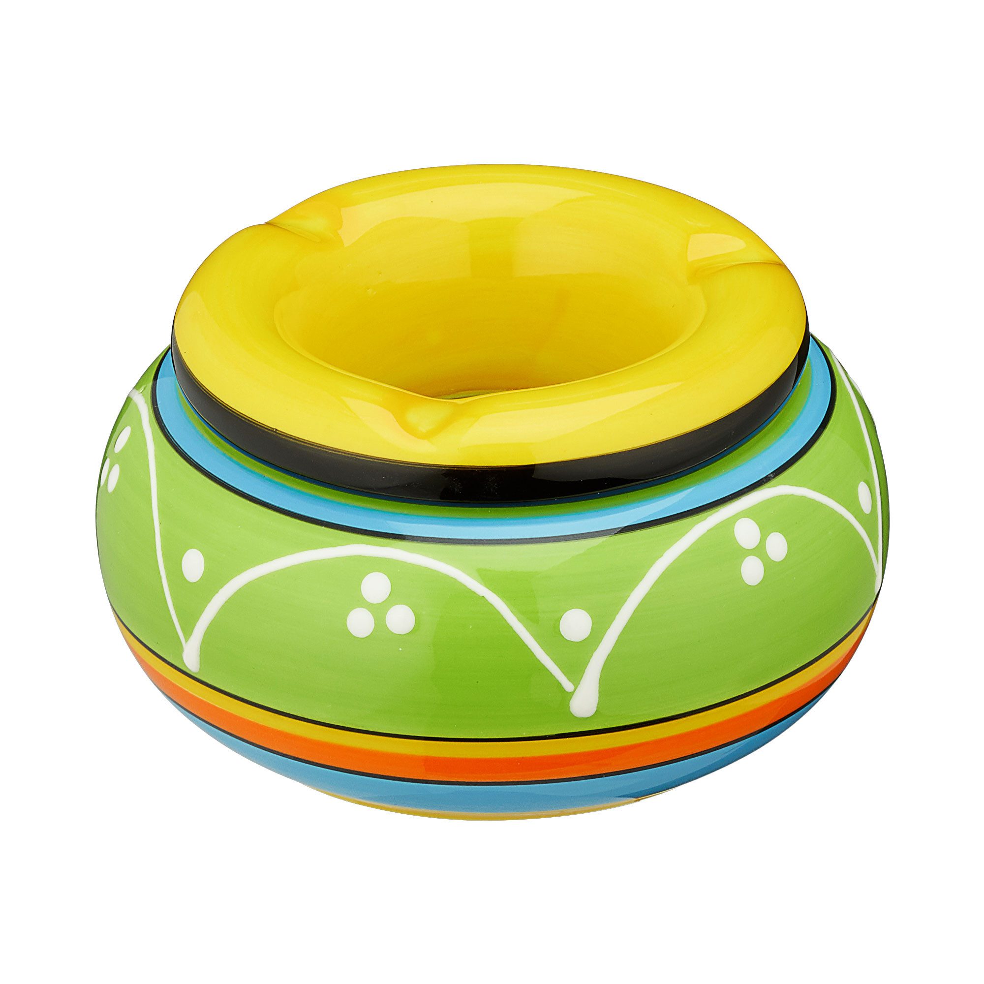 CEPEWA Aschenbecher Aschenbecher Sturmaschenbecher ´Toscana´ 4er Set Ø 11cm Keramik