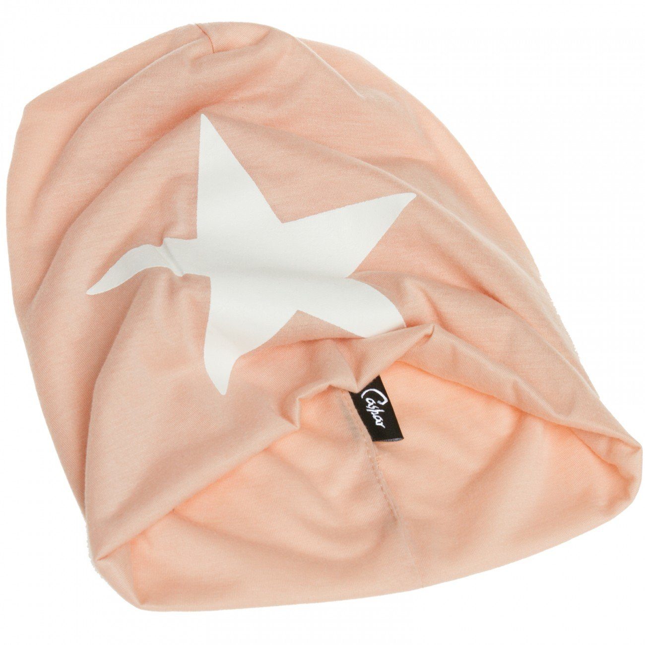 Mütze Unisex mit klassiche Beanie rosa leichte Stern Caspar Print MU069