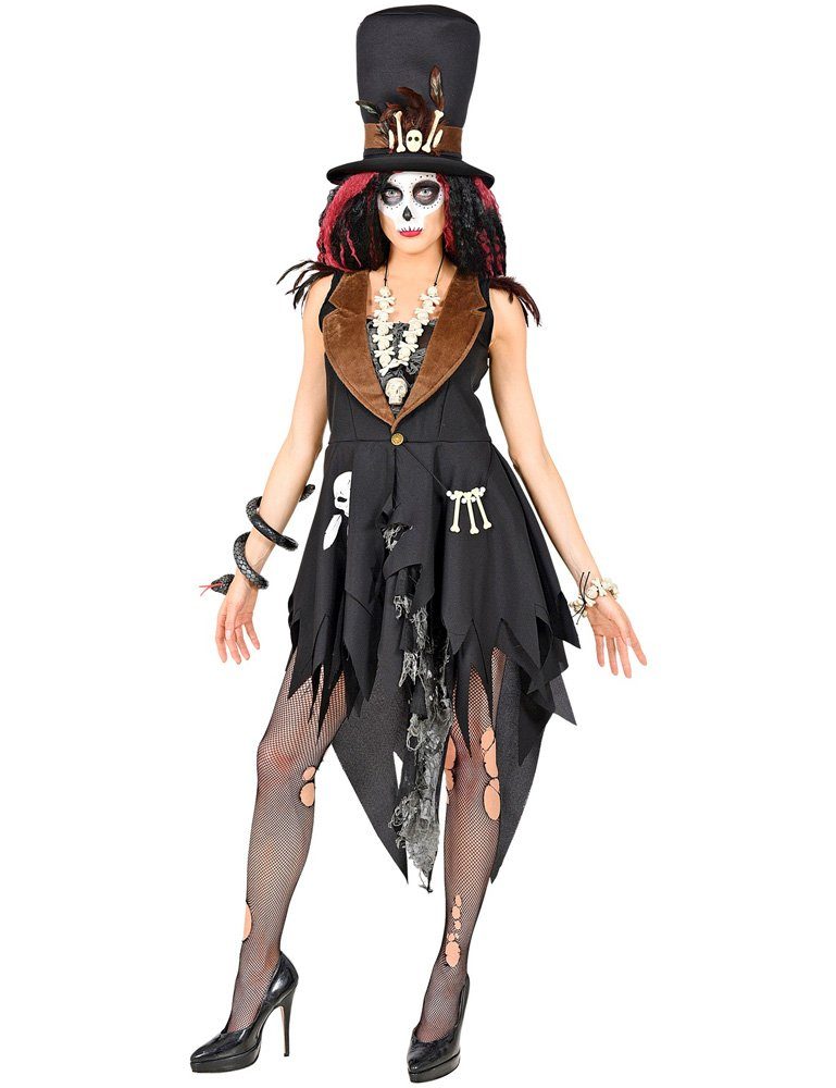 Widmann S.r.l. Hexen-Kostüm Halloween Kostüm 'Voodoo Priesterin' für Damen, G