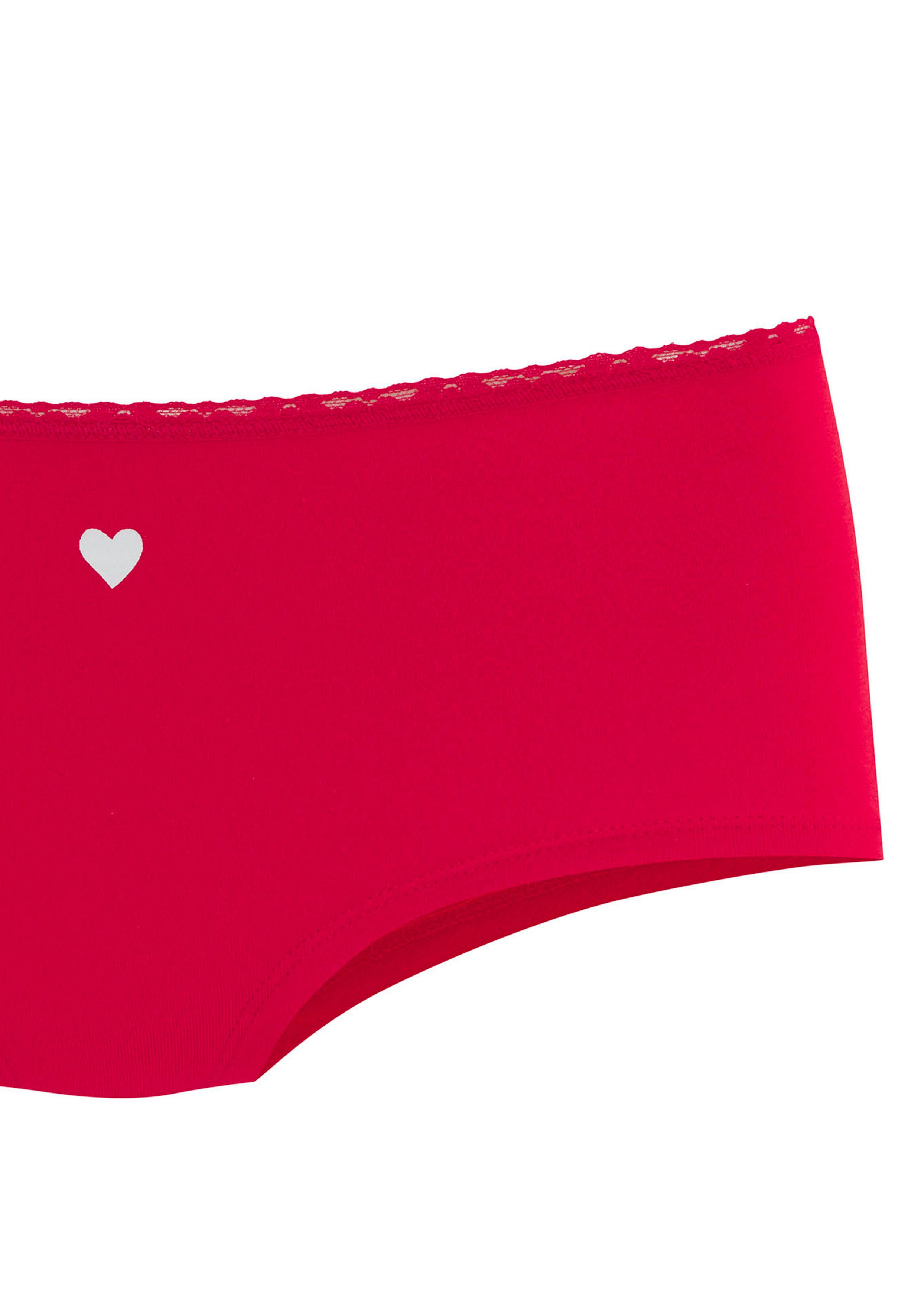 LASCANA Panty Geschenk Box (5er-Pack) mit süßen Herzchen-Prints und aus elastischer Baumwoll-Qualität – Bild 5 von 5