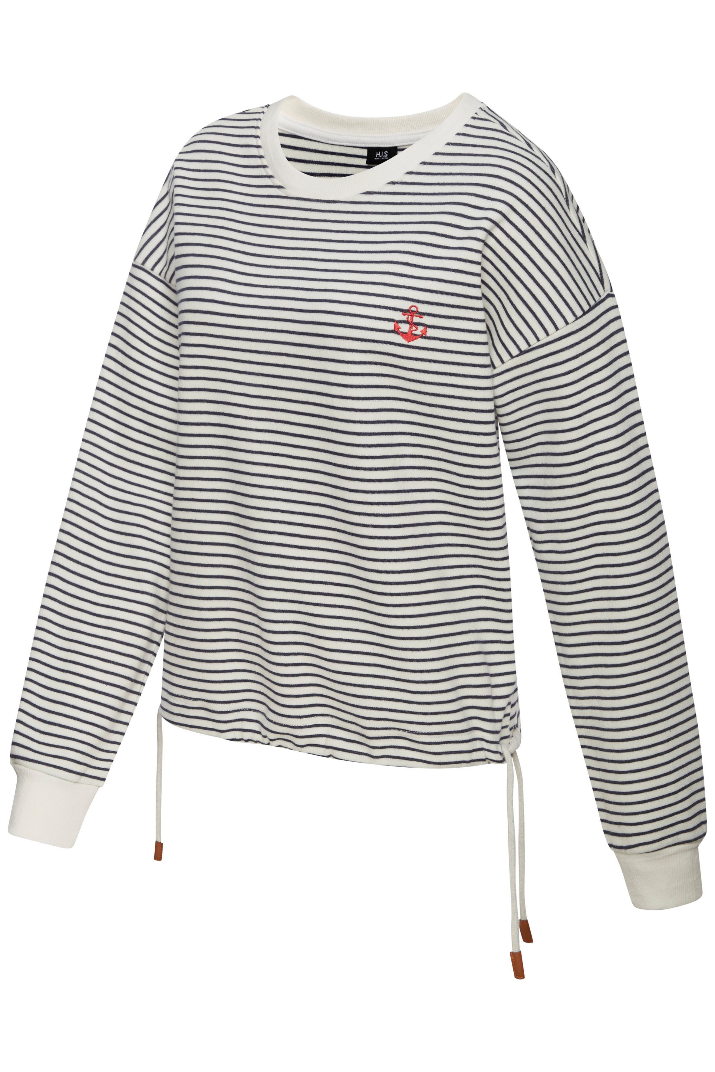 H.I.S Sweatshirt mit Kordelzug am Saum, Loungewear