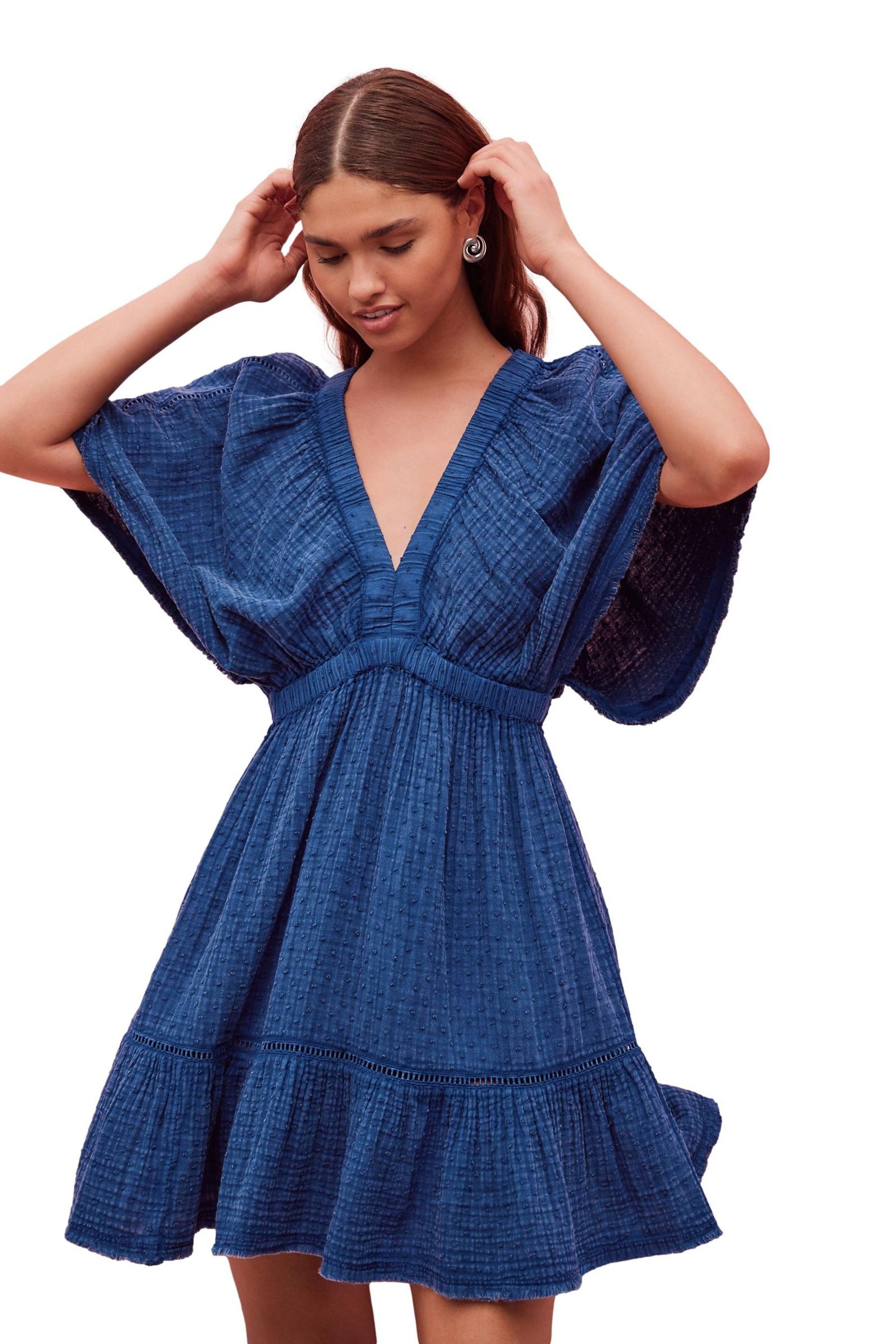 Next Minikleid Strukturiertes Minikleid aus 100 günstig online kaufen