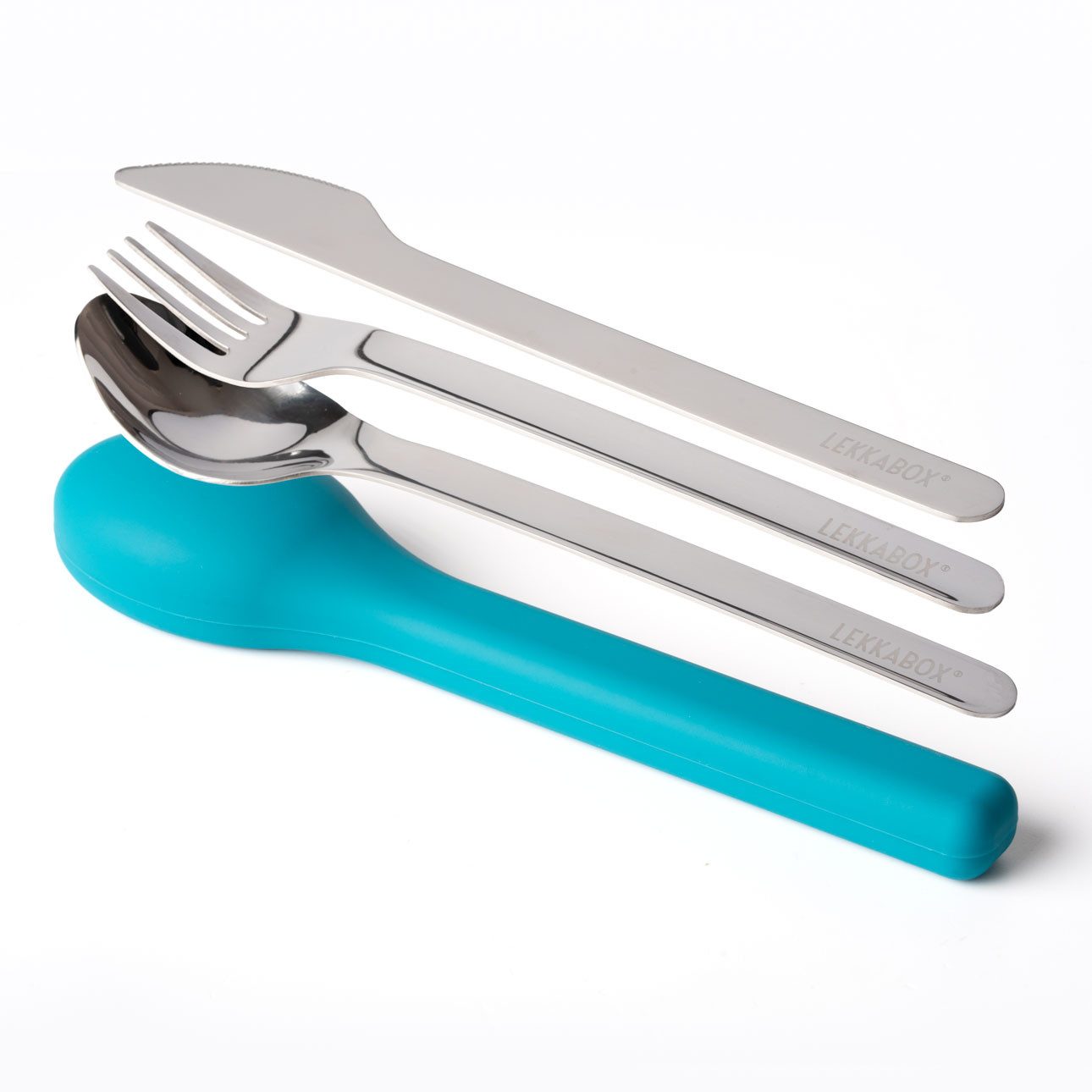 LEKKABOX Besteck-Set Besteck To Go - Reisebesteck mit Etui - Edelstahl Messer Gabel Löffel, 1 Personen, Reisebesteck mit Etui – hygienisch & platzsparend verstaut