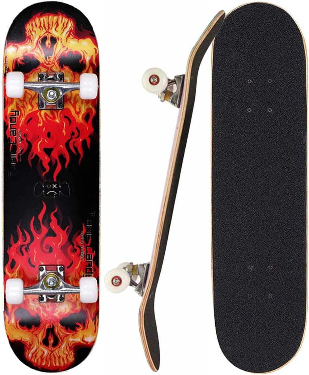 UE Stock Skateboard Jugendliche Skateboard Komplettboard Ahorn 79x20cm mit ABEC-7, für sanftes Fahrgefühl