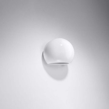 etc-shop Wandleuchte, Wandleuchte Wandlampe Keramik Flurleuchte Schlafzimmerleuchte Weiß 1