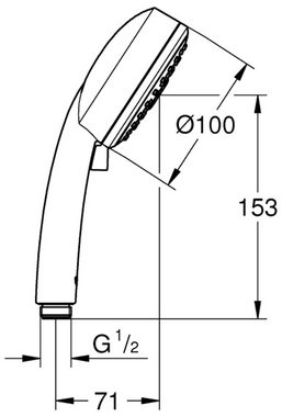 Grohe Handbrause »Vitallio Comfort 100«, Durchmesser 10 cm