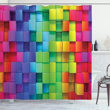 Abakuhaus Duschvorhang Moderner Digitaldruck mit 12 Haken auf Stoff Wasser Resistent Breite 175 cm, Höhe 180 cm, Bunt rainbow Color