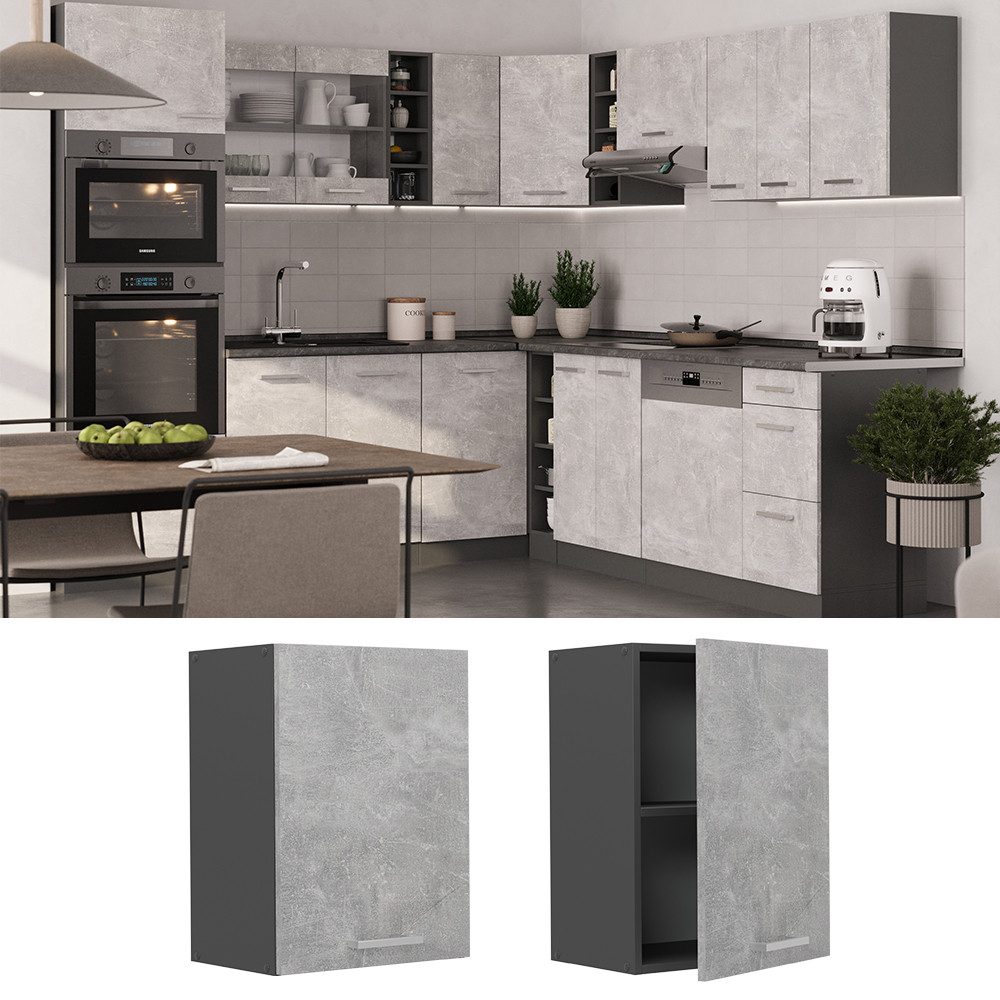 Vicco Hängeschrank R-Line, Beton/Anthrazit, 45 cm günstig online kaufen