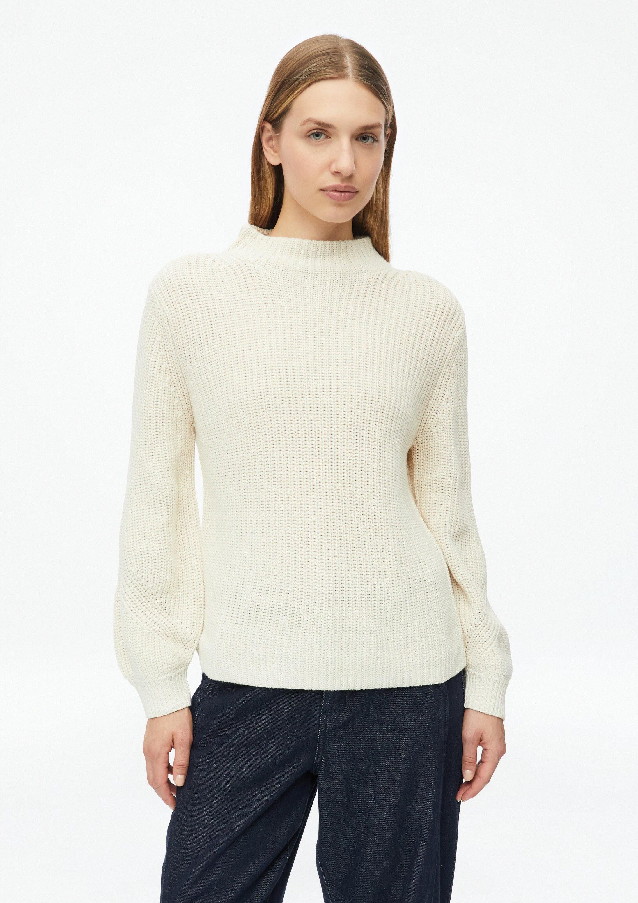 s.Oliver Longpullover Strickpullover Grobstrickpullover mit Stehkragen und weitem Arm