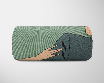 Sinus Art Handtücher Handtuch Strandhandtuch Saunatuch Kuscheldecke mit Fotomotiv Pop Art Comic schö, Baumwolle-Polyester-Mix (1-St), Handtuch