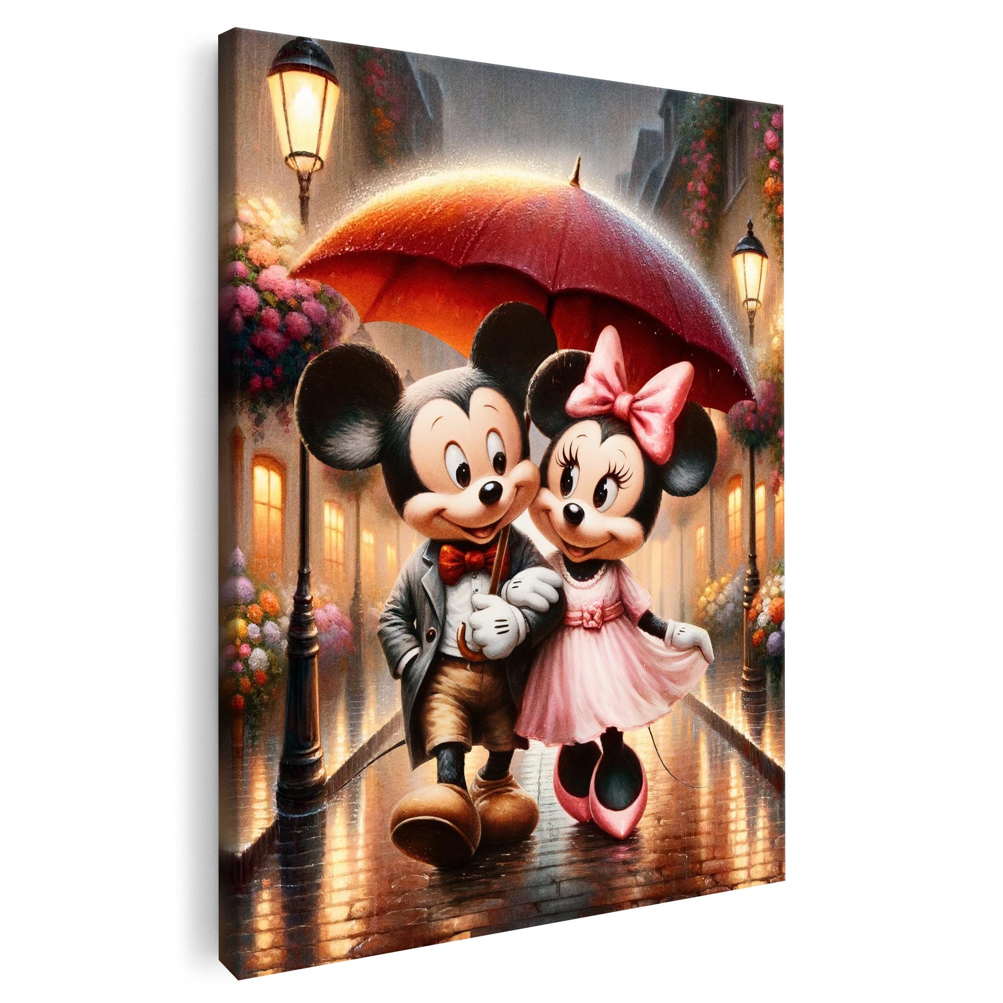 Artmazing Leinwandbild Walking In The Rain, Walking In The Rain, gesp. auf FSC Echtholz-Keilrahmen, in versch. Größen