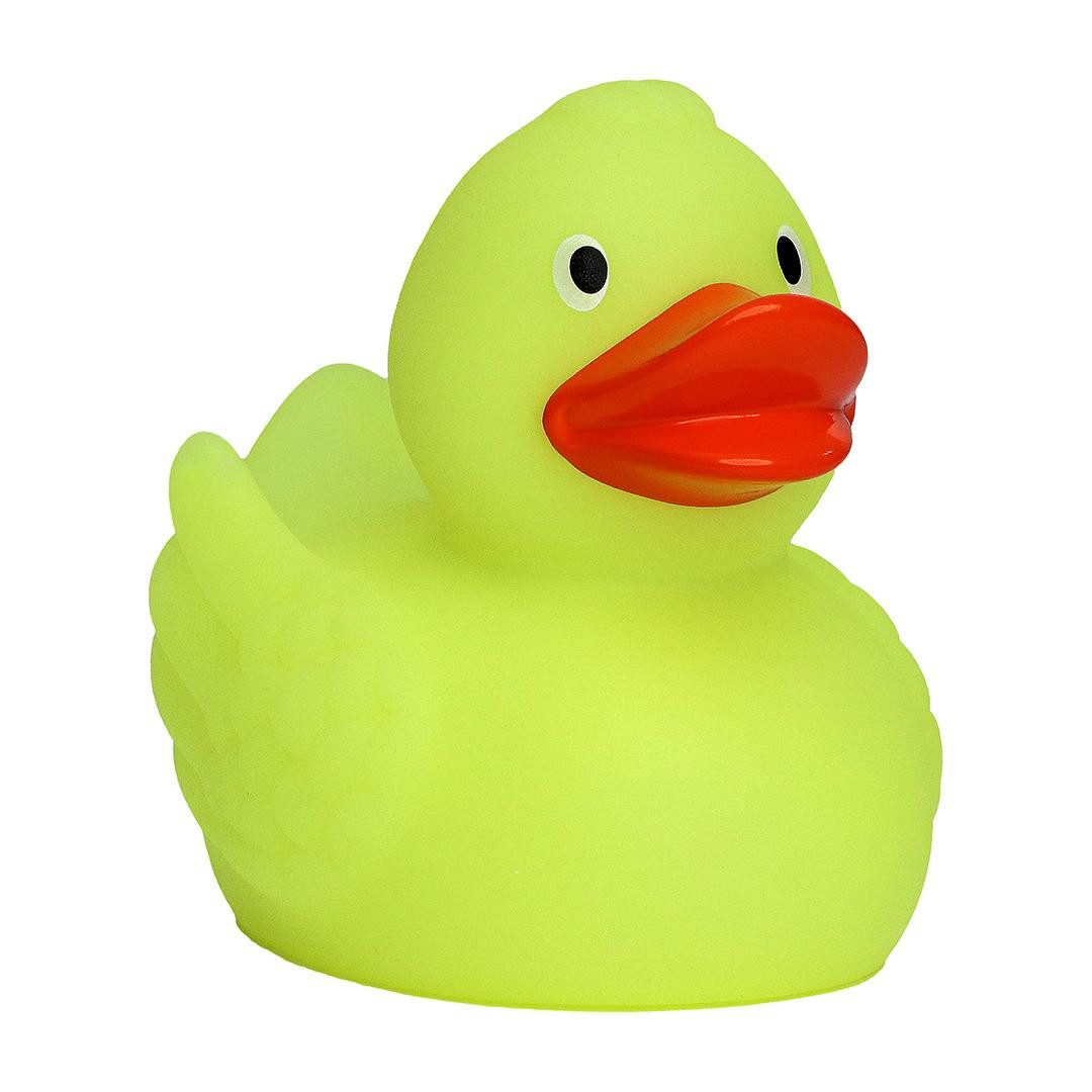 mbw Grußkarten Ente nachtleuchtend - Quietscheente - Badeente - ca. 6 cm gross