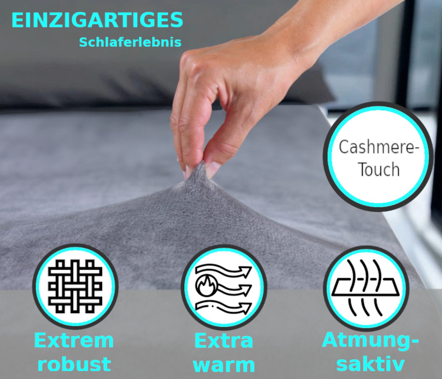 Malika Spannbettlaken Warme Spannbettlaken Cashmere-Touch Bettlaken Fleece günstig online kaufen