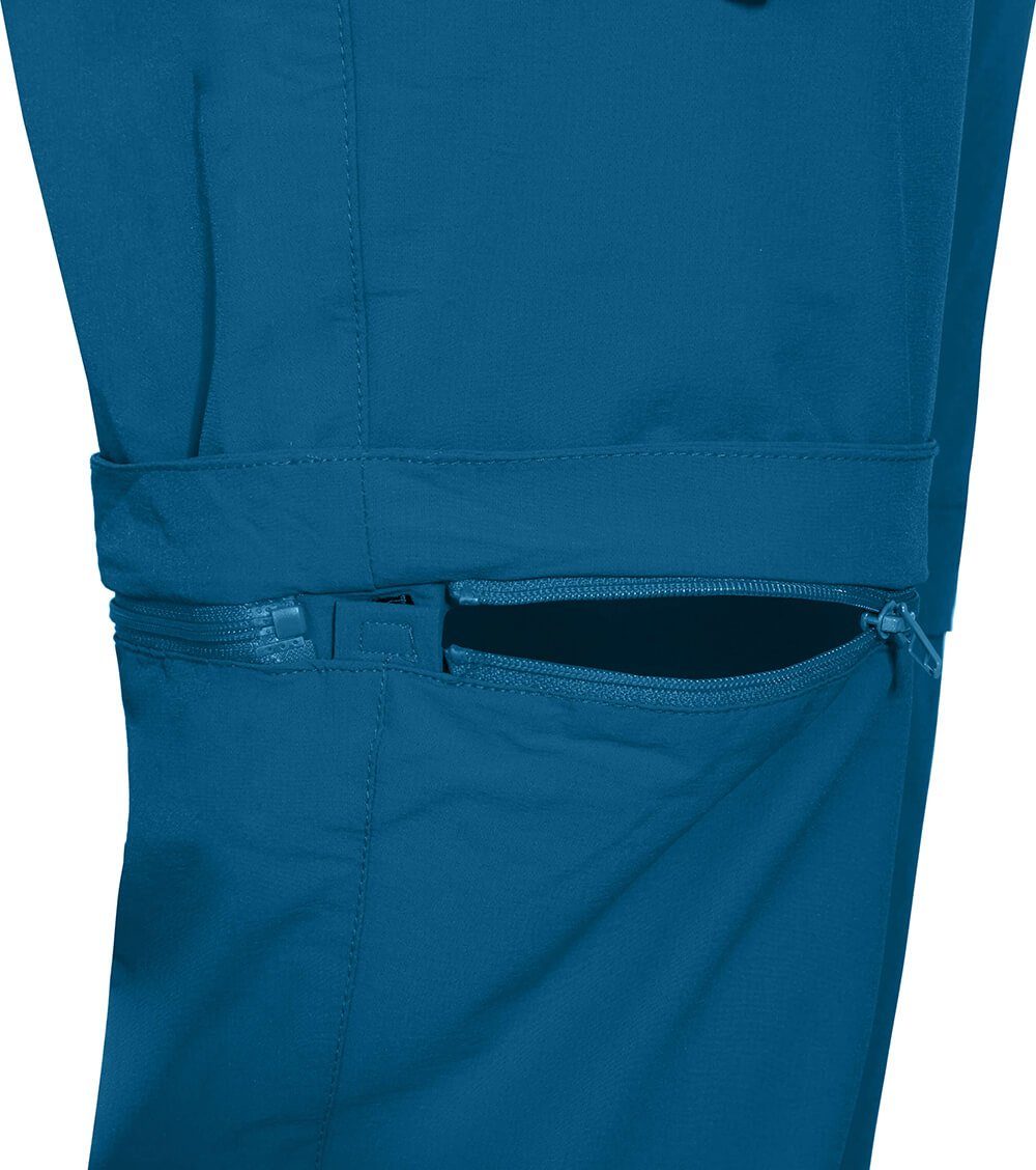 Bergson blau Wanderhose, Kurzgrößen, strapazierfähig, Saphir Zipp-Off Damen leicht, VIDAA COMFORT Zip-off-Hose