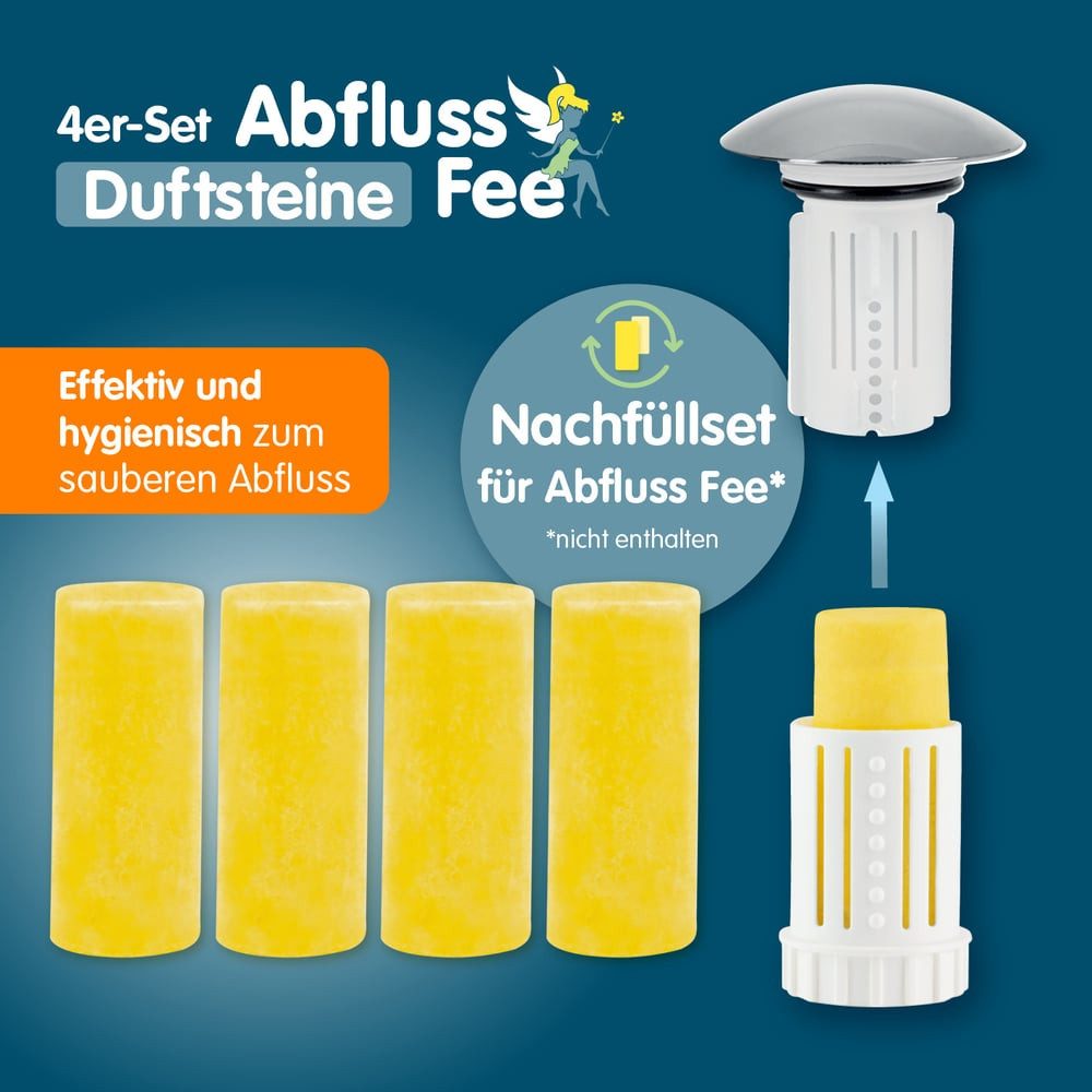 Abfluss-Fee Waschbeckenstöpsel Abfluss-Fee Duftstein Orange - günstig online kaufen