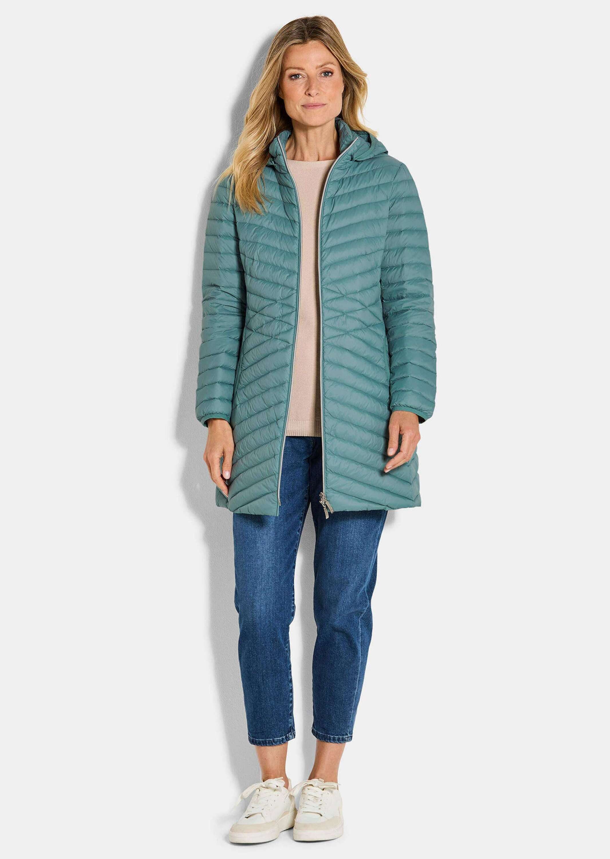 GOLDNER Winterjacke Gefütterter langer Mantel mit Kapuze Wintermantel in fe günstig online kaufen