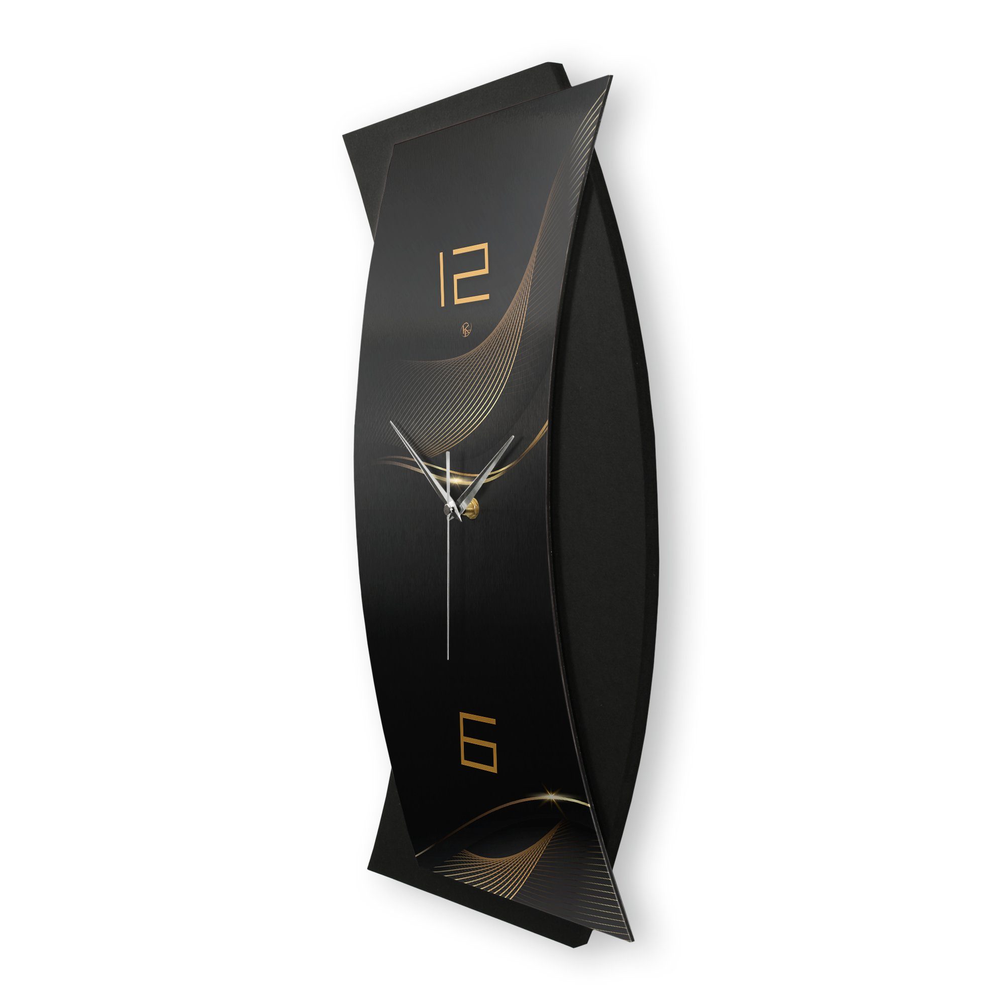 Kreative Feder Wanduhr 3D Designer-WANDUHR Dark günstig online kaufen