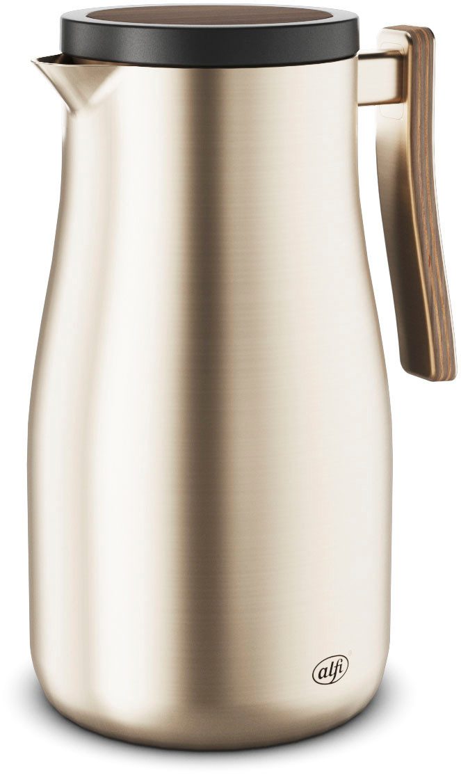 Alfi Isolierkanne STUDIO ALLURE, aus doppelwandigem Edelstahl, 1 l, (1-St), 12h heiß & 24h kalt, ergonomischer Griff, große Öffnung