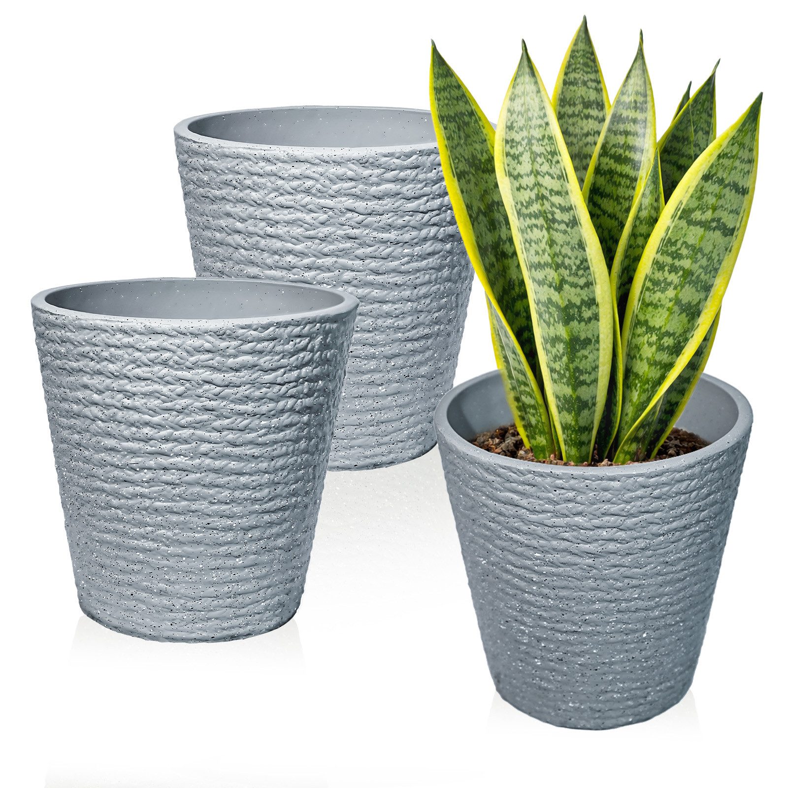 M&W DAS DESIGN Pflanzkübel Blumentopf Übertopf Pflanzentopf Pflanztopf dick 19Øx20H (1 St)