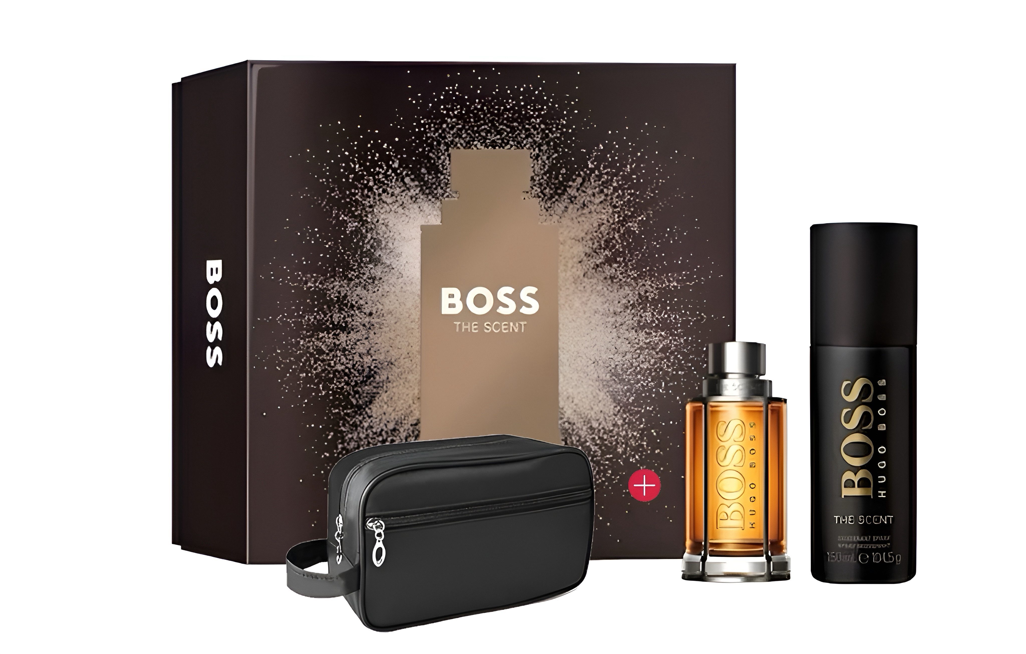 BOSS Eau de Parfum Hugo Boss The Scent Set E.d.T. Nat. Spray 50 ml + Deodorant 150 ml, 3-tlg., Kulturbeutel, Männerduft, Orientalisch, Hochwertig, Langanhaltend