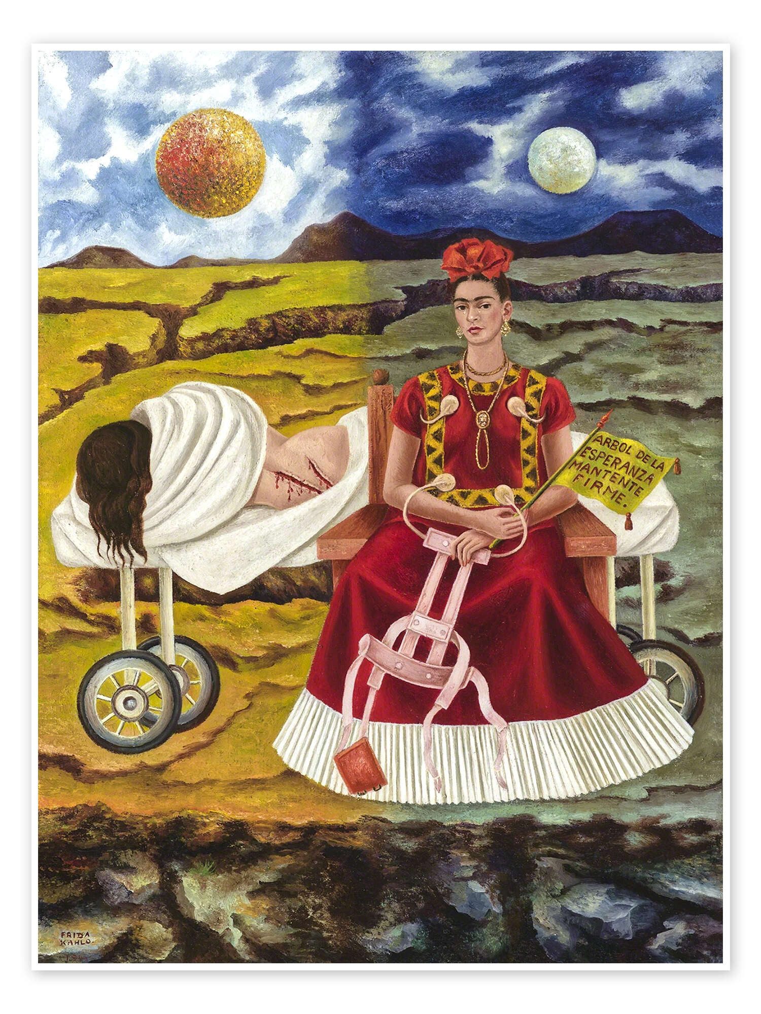 Posterlounge Wandbild Baum der Hoffnung, bleibe stark, 1946, Frida Kahlo, erhältlich als Poster, Leinwandbild, Wandsticker oder Acrylglasbild