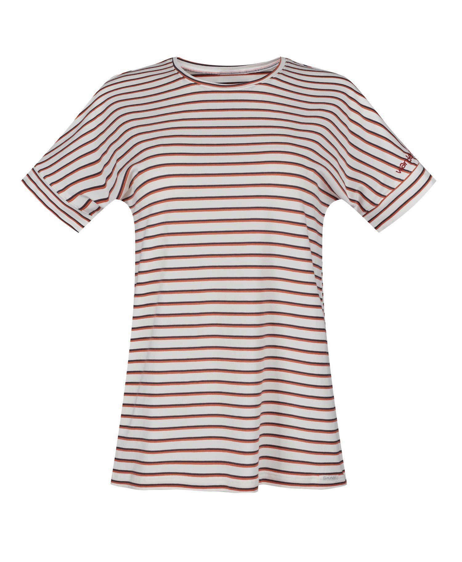 Pyjamaoberteil Damen Pyjamashirt mit kurzem Arm