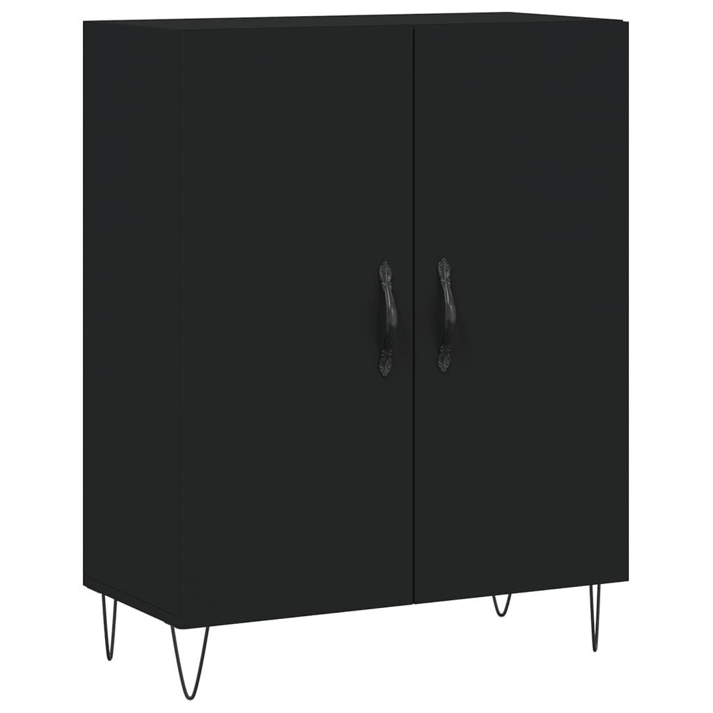 Hochschrank Highboard cm Schwarz Holzwerksto Schrank vidaXL Regal Kleiderschrank 69,5x34x180