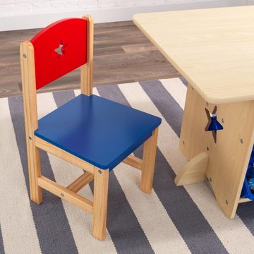 KidKraft® Kindersitzgruppe »Tisch mit Aufbewahrungsboxen und 2 Stühlen, Sternchen«, (3-tlg)