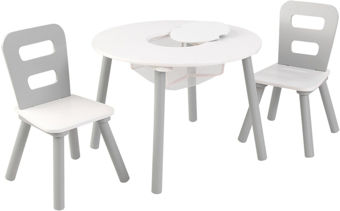 KidKraft® Kindersitzgruppe »Tisch mit Netzkörbchen und 2 Stühlen«, (3-tlg)-HomeTrends