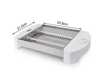 Tristar Toaster, Flachbett Toaster, für Toastbrot, 800 W, 4er Brötchen Brotröster flach Bread Toastmaschine Mini Toster