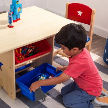 KidKraft® Kindersitzgruppe »Tisch mit Aufbewahrungsboxen und 2 Stühlen, Sternchen«, (3-tlg)