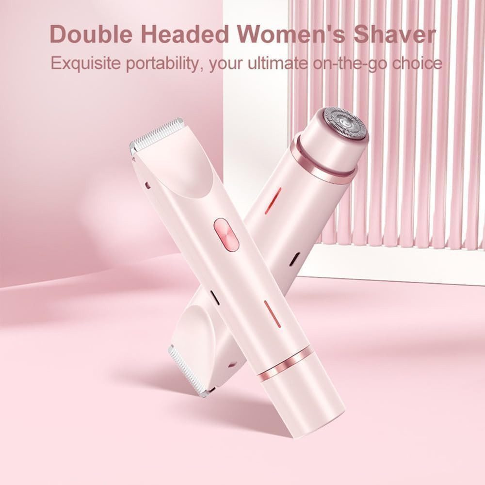 FELIXLEO Elektrokörperrasierer 2-in-1 Damen Körperrasierer Haartrimmer Wasserdicht Bikini Trimmer