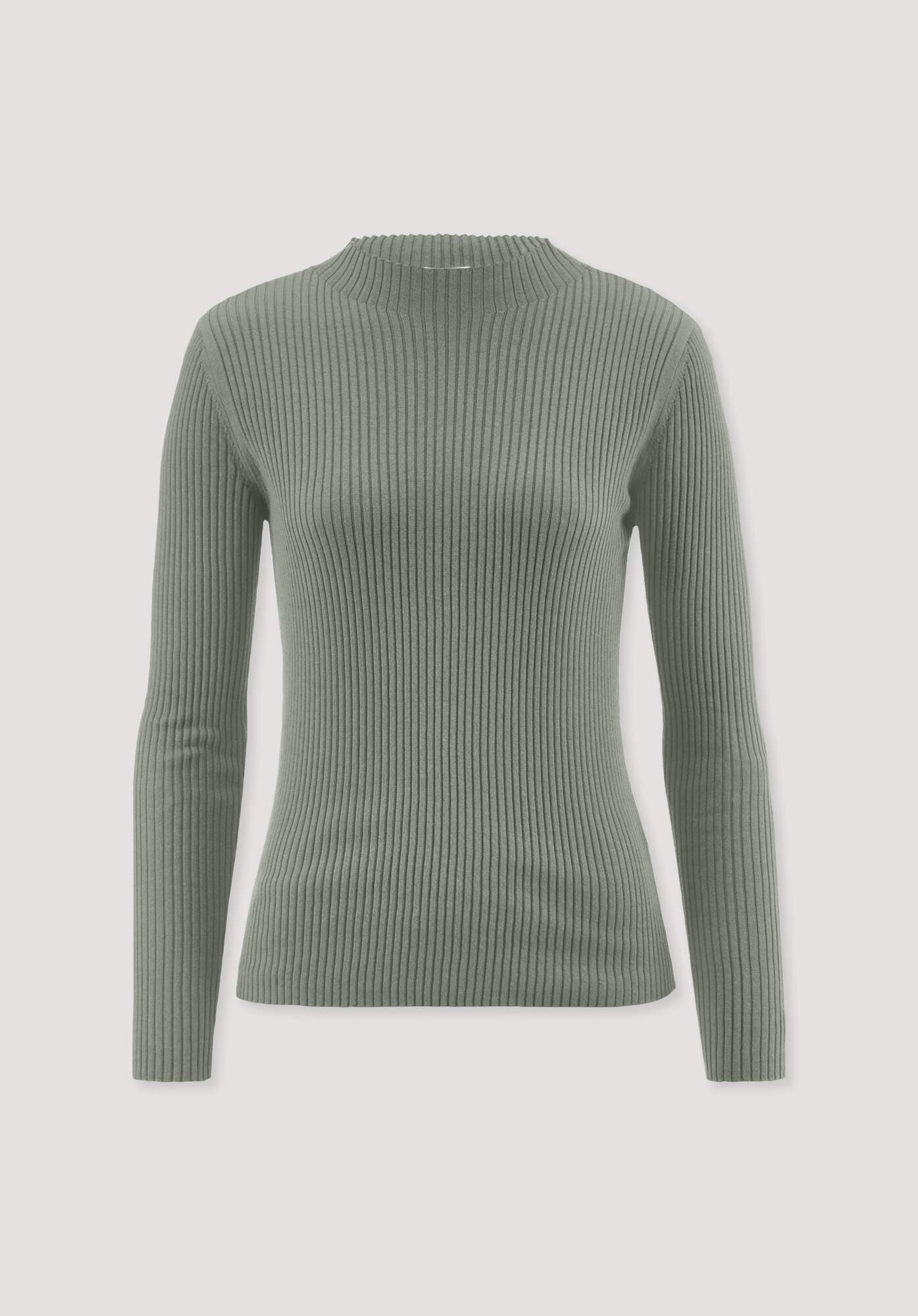 Hessnatur Strickpullover Fitted aus TENCEL™ Lyocell mit Bio-Baumwolle (1-tlg)