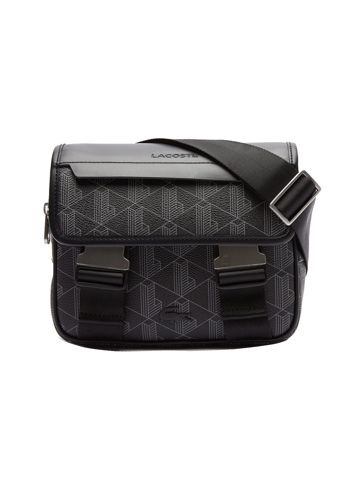 Lacoste Umhängetasche Lacoste Umhängetasche MESSENGER BAG NH3787LX Monogram Noir Gris