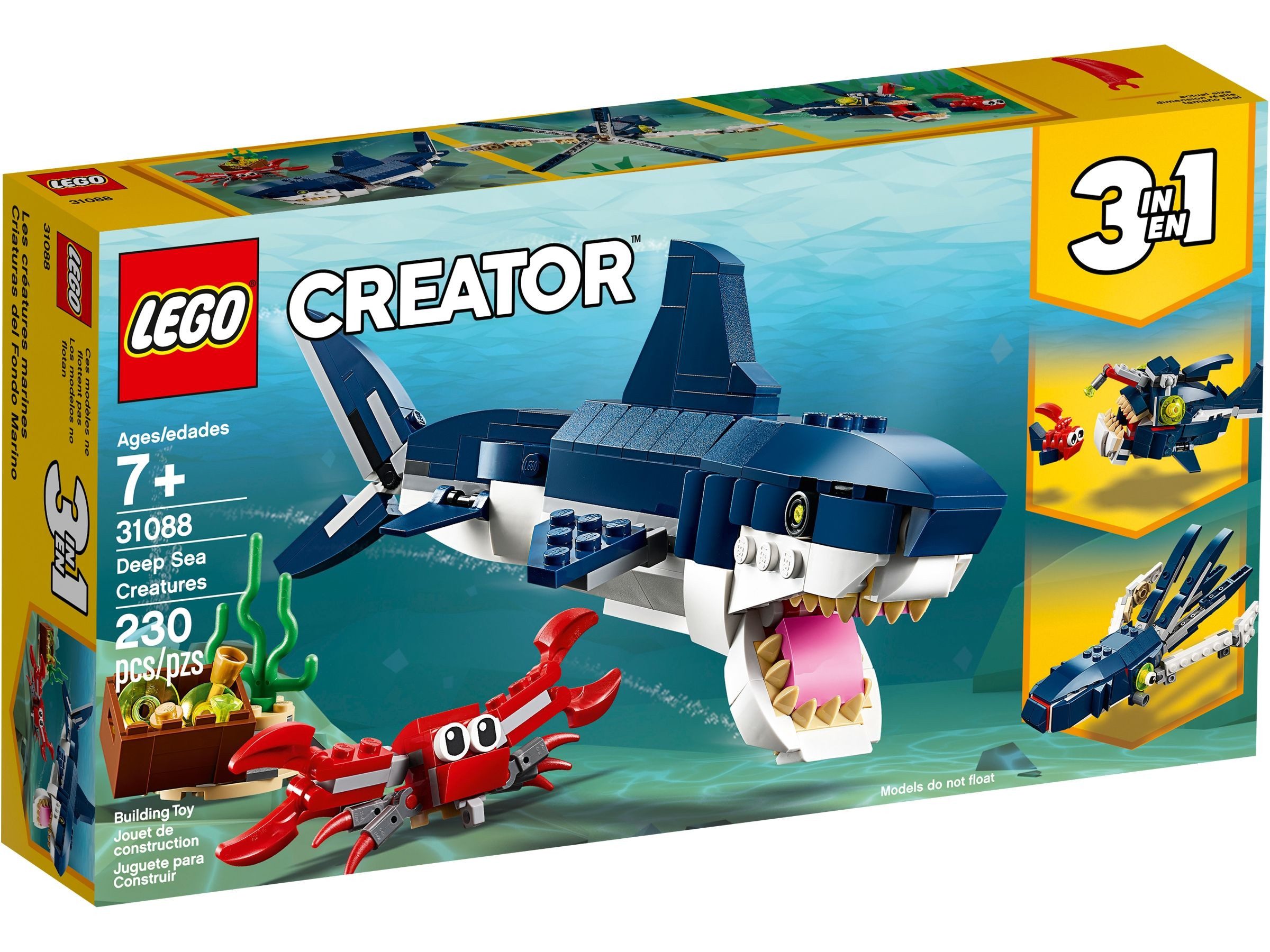 LEGO® LEGO® Creator 31088 Bewohner der Tiefsee Konstruktionsspielsteine, (2 günstig online kaufen