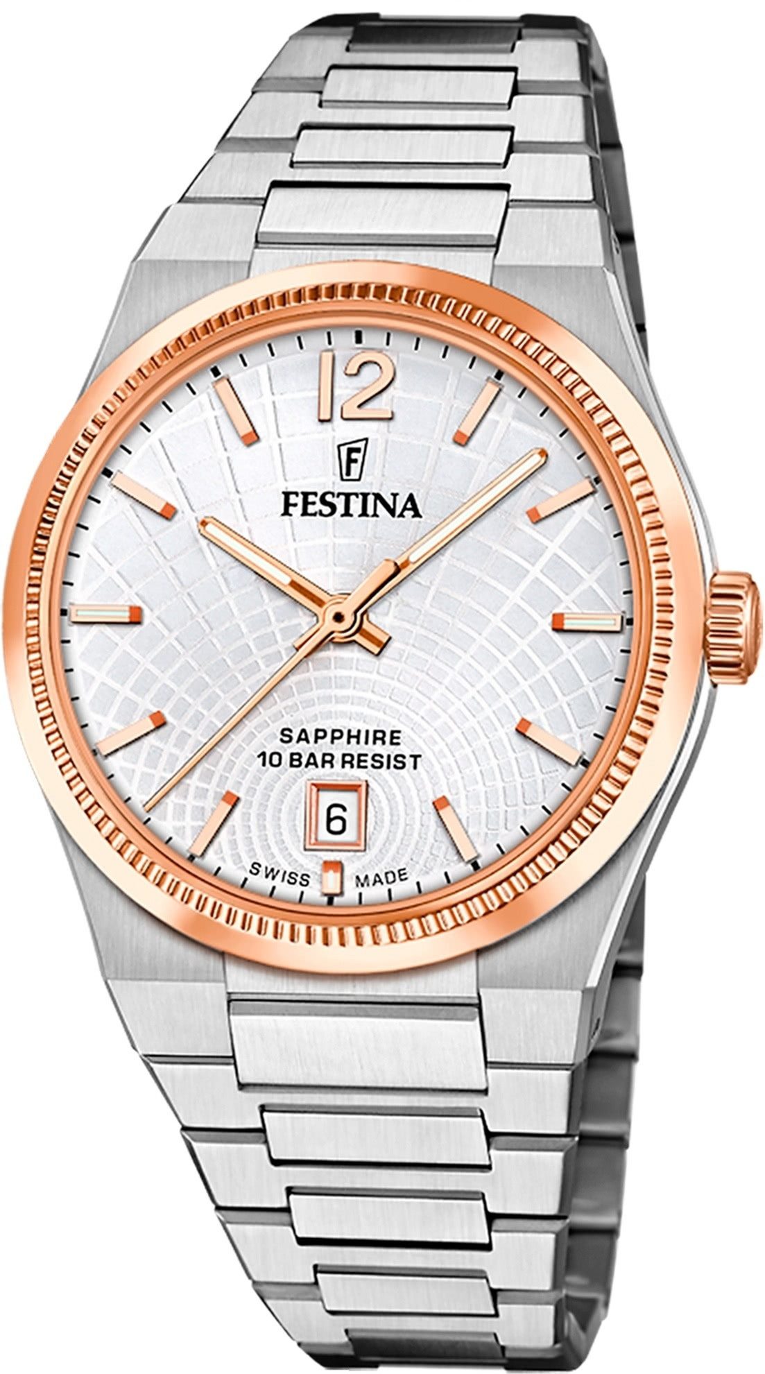 Quarzuhr Festina Damenuhr Swiss Made Armbanduhr