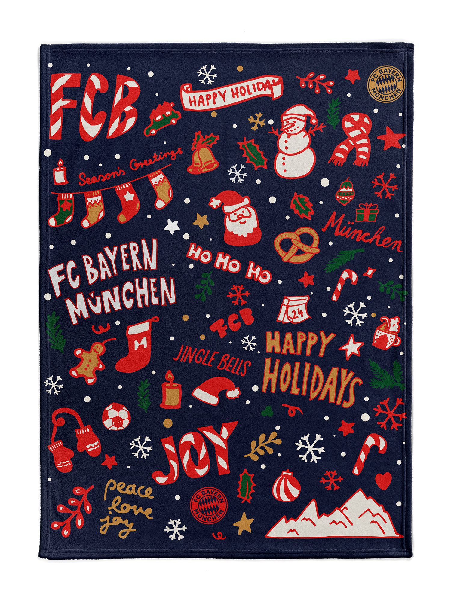 Wohndecke FC Bayern München I Kuscheldecke I Sofadecke Winter 150x200 cm I günstig online kaufen