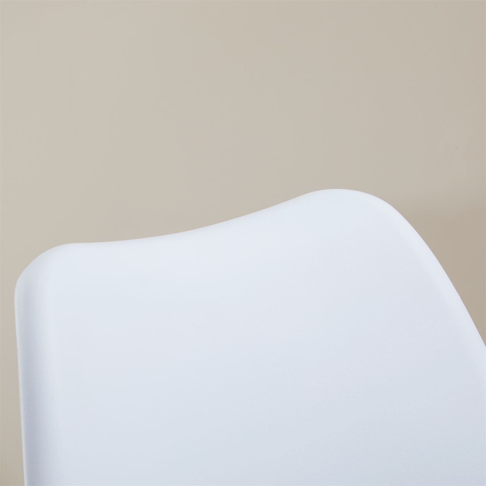 St), mit Sitzkissen nordischer schwarz/weiß ROUEN Kunststoff (4 aus Kunstleder IDIMEX Esszimmerstuhl Esszimmerstuhl Sti
