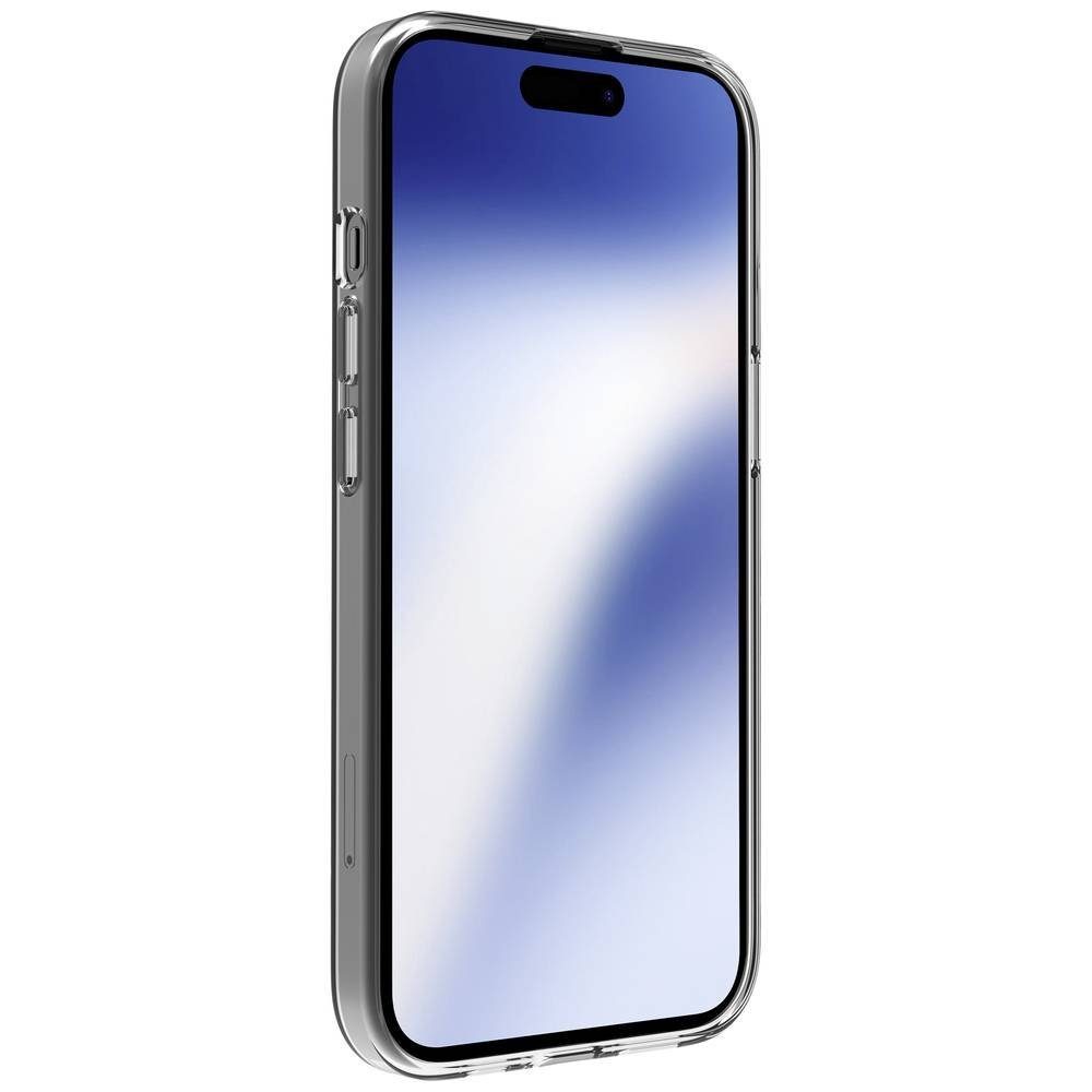 Vivanco Handyhülle Super Slim Cover für iPhone 15, Induktives Laden, Spritzwassergeschützt, Staubdicht, Wasserabweisend