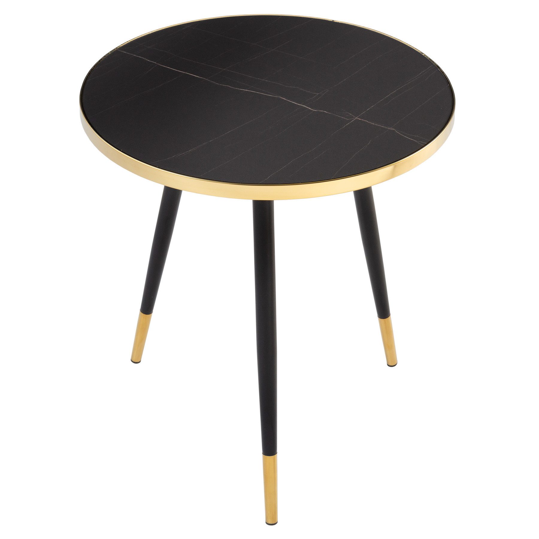 riess-ambiente Beistelltisch PARIS Ø45cm anthrazit / gold (Einzelartikel, 1-St), Wohnzimmer · Acrylglas · Metall · rund · Marmor-Design · Retro. € 69,95