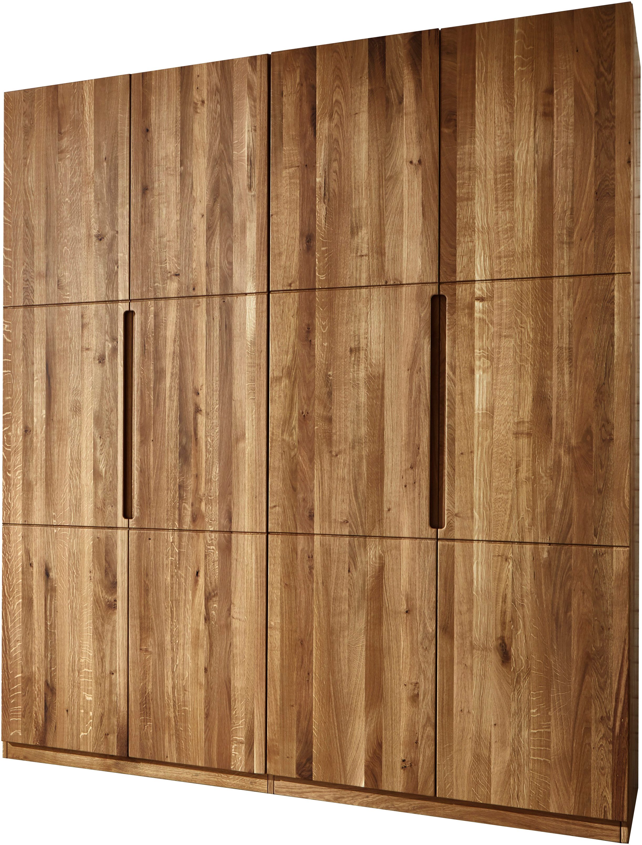 Home affaire Kleiderschrank Azelie, aus Wildeiche Massivholz-Kleiderschrank, im 50 cm Raster planbar
