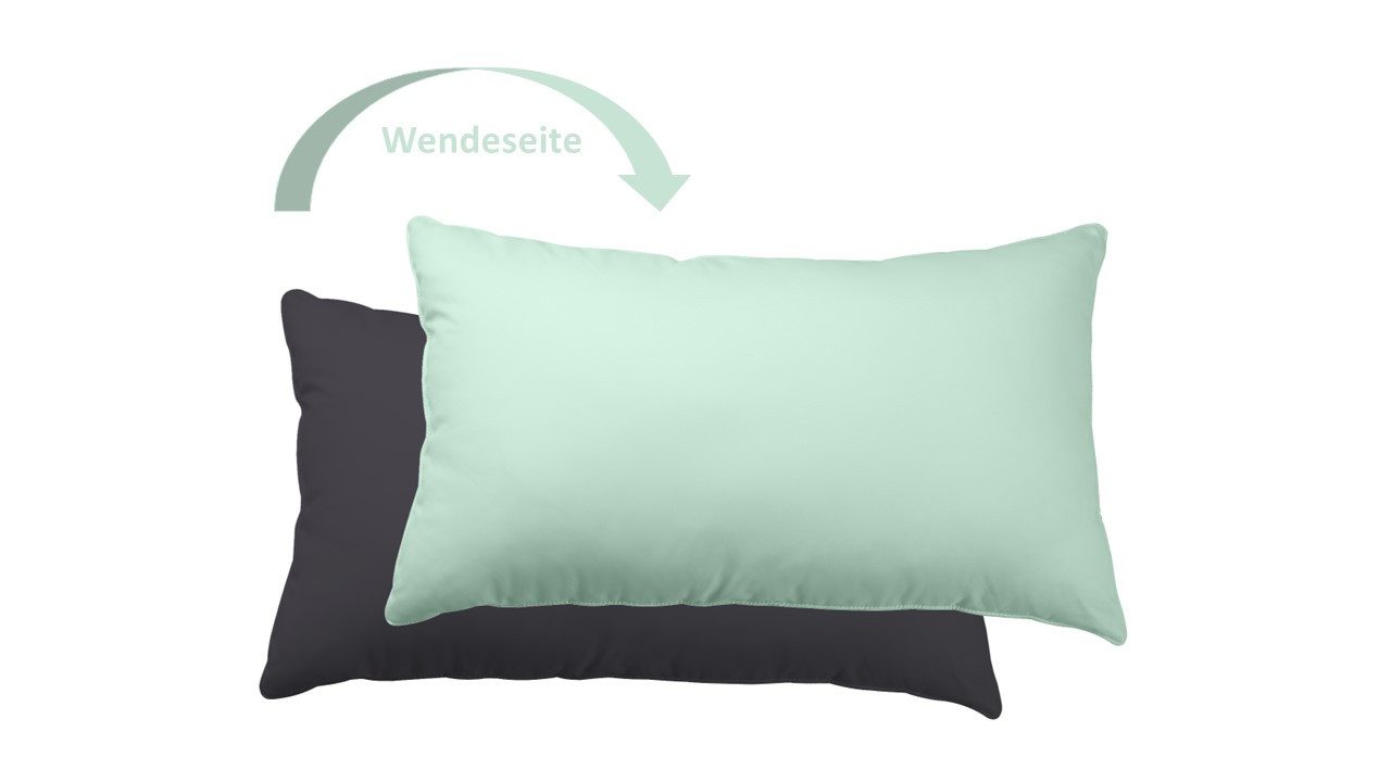 One Home Kissenbezug Doubleface, (1 Stück), Uni Wende mit Reißverschluss
