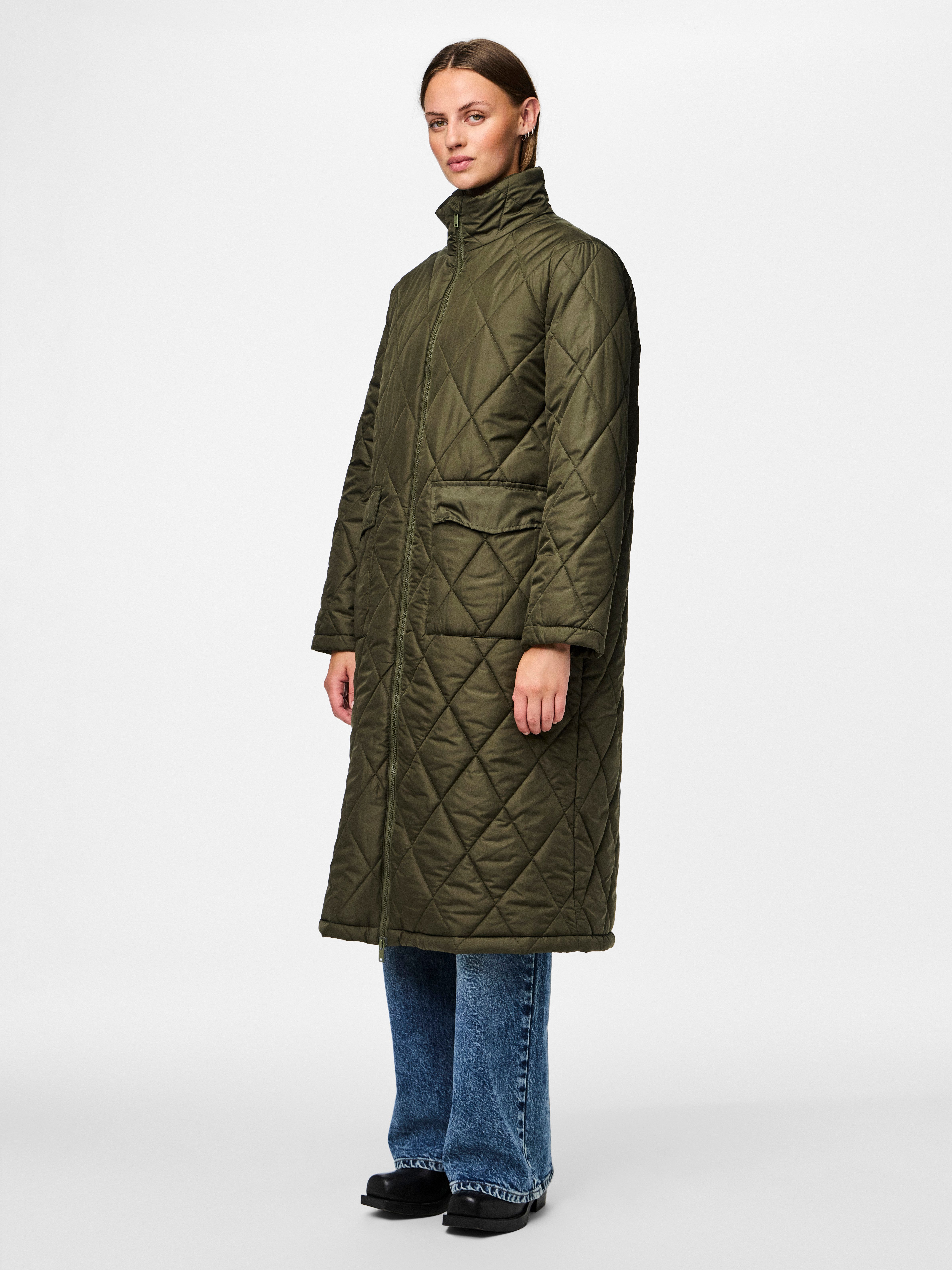 pieces Steppmantel PCMAILEY LONG QUILTED JACKET NOOS BC günstig online kaufen