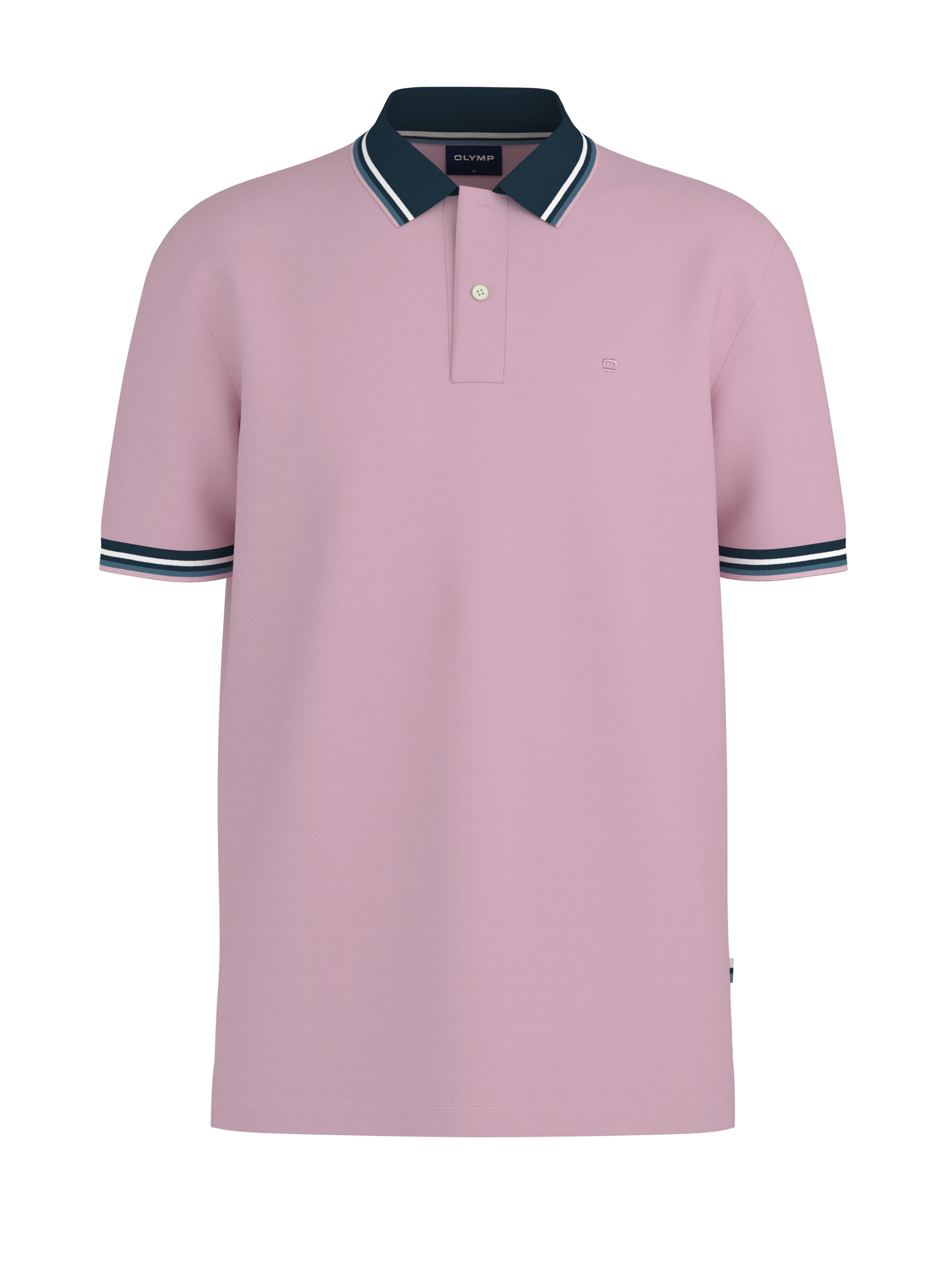 OLYMP Poloshirt Casual farbliche Kontrast-Details
