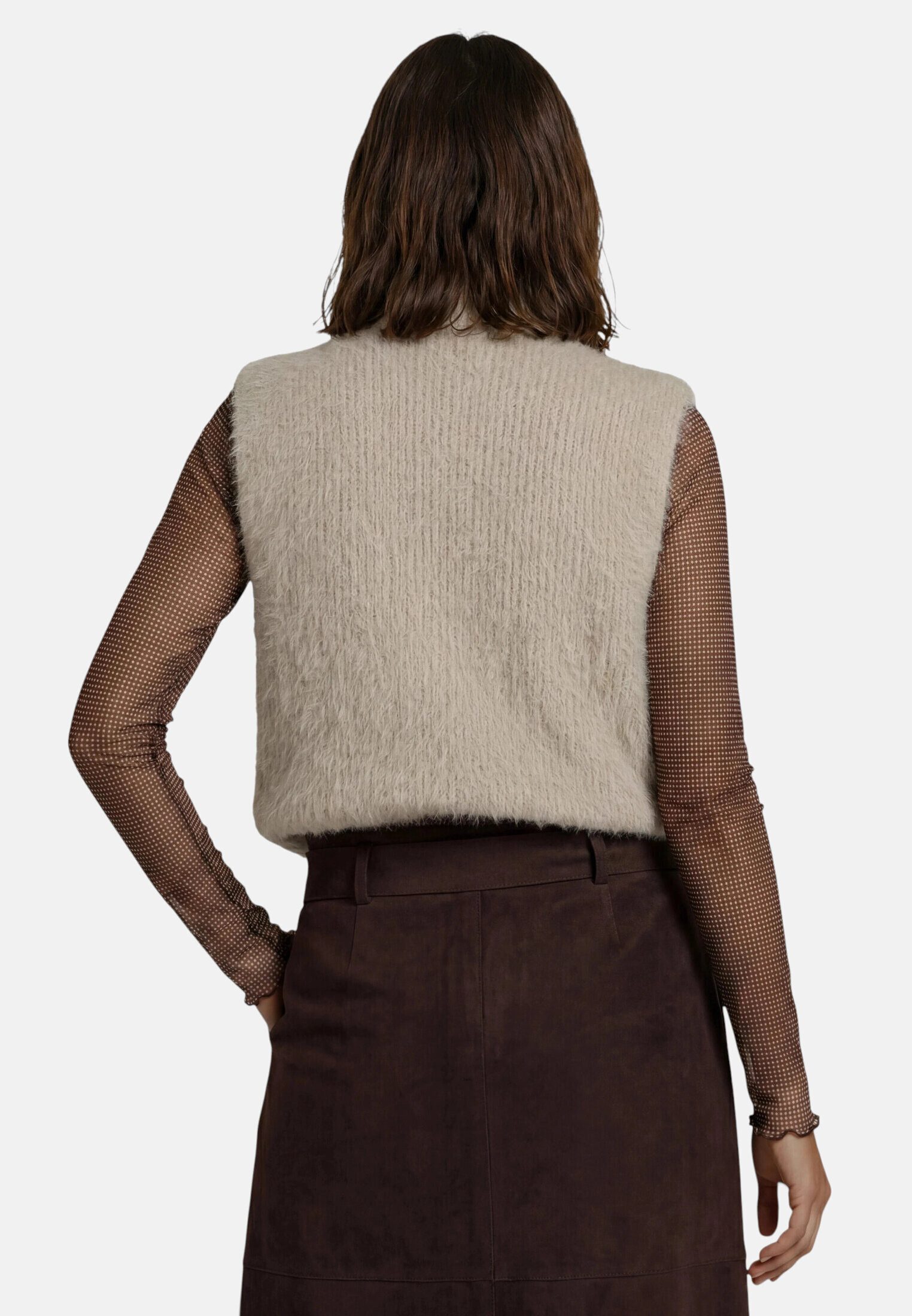 Zero Strickjacke Damen mit Reißverschluss (1-tlg) Plain/ohne Details