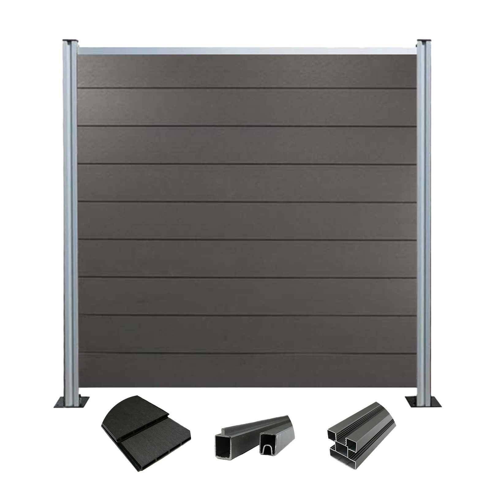 Woodstore24 Zaun WoodoZaun WPC Gartenzaun gebürstete günstig online kaufen