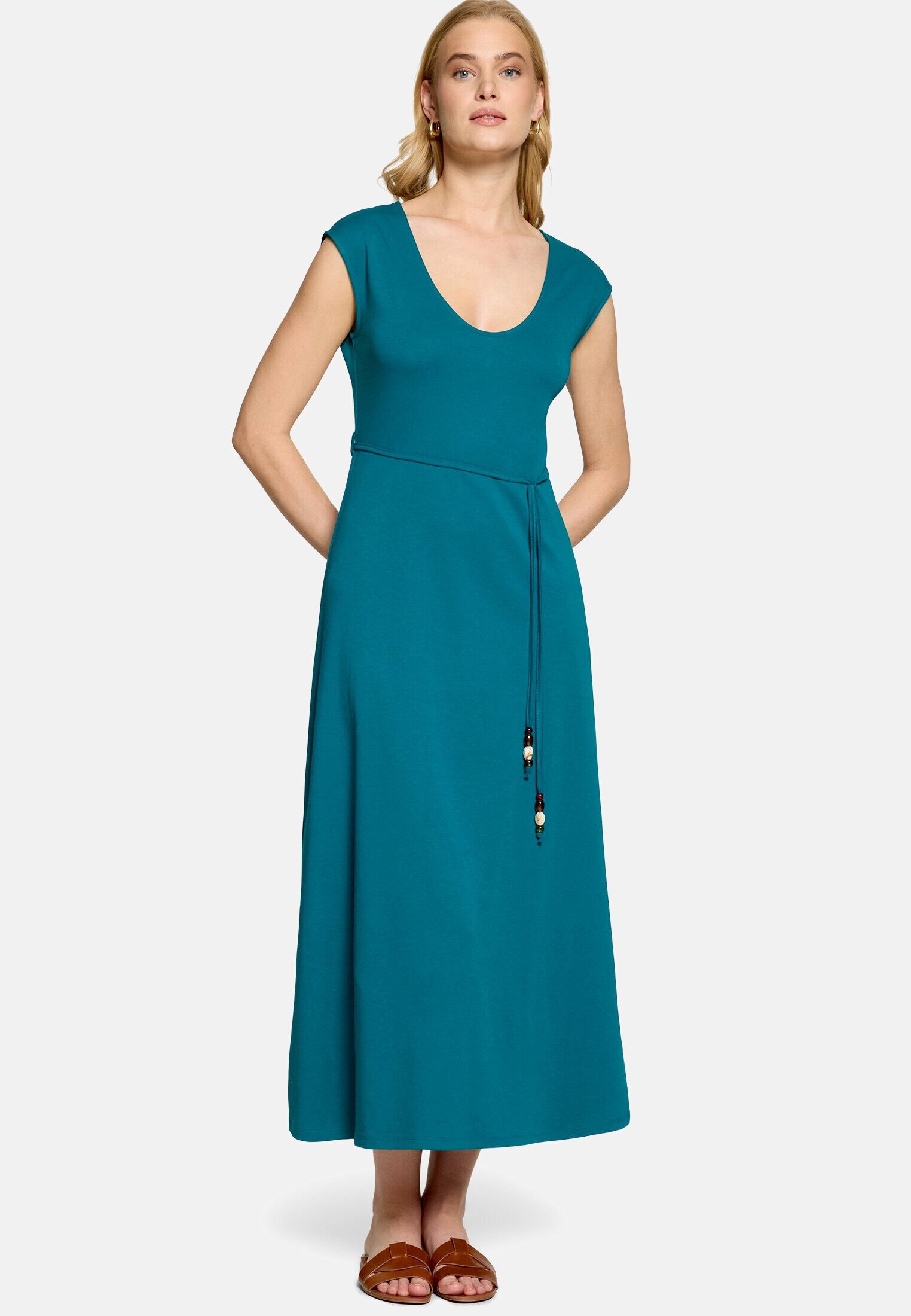 Zero Maxikleid Damen mit Gürtel Material