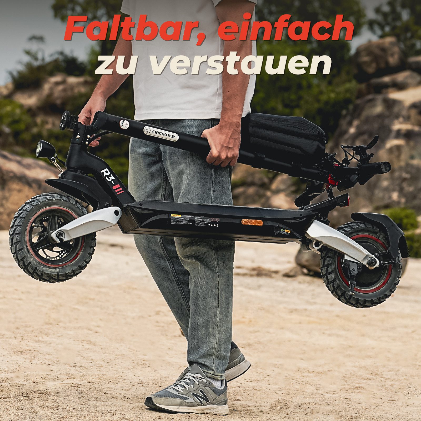 iscooter E-Scooter Elektro-Roller für den Geländeeinsatz 80-100km Reichweite, 500,00 W, 20,00 km/h, (1 tlg), 15Ah,doppelte Stoßdämpfung, klappbar, bis 150 kg belastbar
