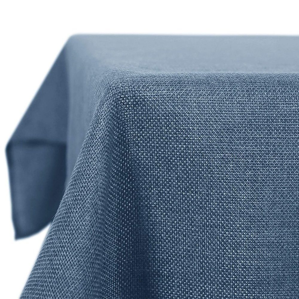 FELIXLEO Tischdecke Tischdecke Leinendecke Tischwäsche Eckig Wasserdicht 135x240 cm Blau